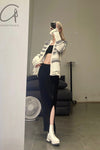 SWAYING/KNIT Beaded Pendant Jacket SW22AW1T94 White/Black Brown